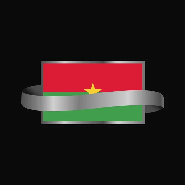 Bandera Burkina Faso Diseño Banner Cinta — Archivo Imágenes Vectoriales