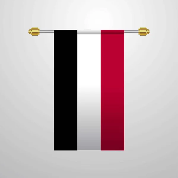 Bandera Colgante Yemen Ilustración Vectorial — Archivo Imágenes Vectoriales