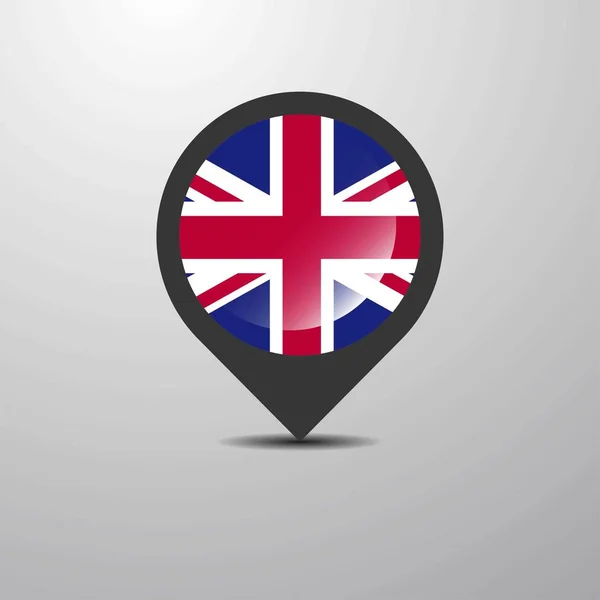 Velká Británie Mapa Pin — Stockový vektor