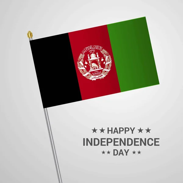 Afghánistán Nezávislost Den Typografické Design Vlajky Vektor — Stockový vektor