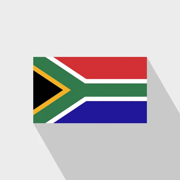 Südafrika Flagge Langer Schatten Design Vektor — Stockvektor