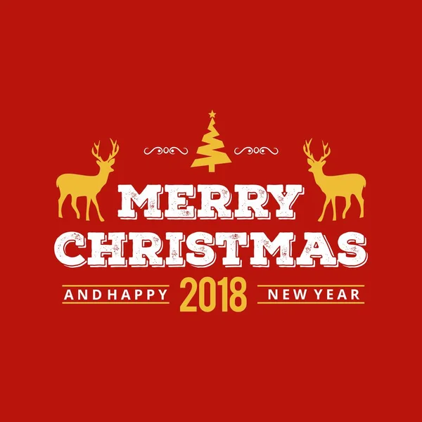 Feliz Natal Design Criativo Com Vetor Fundo Vermelho — Vetor de Stock