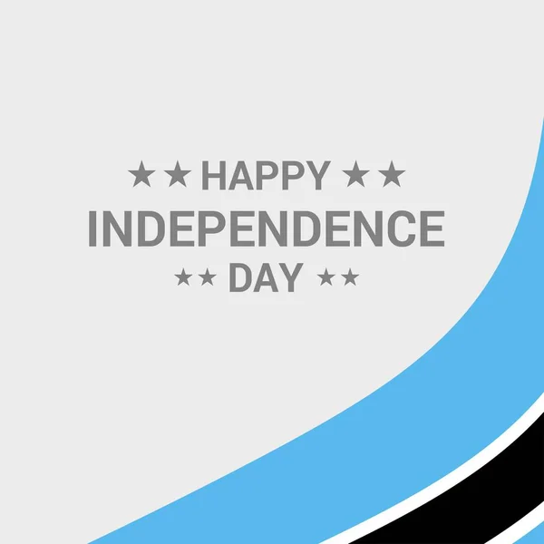 Día Independencia Botswana Tipografía Diseño Vector Ilustración — Vector de stock