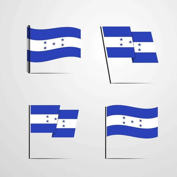 Гондурас Прапор Іконку Векторні Ілюстрації — стоковий вектор