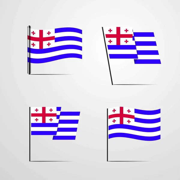 Adzjarië Vlag Pictogram Vectorillustratie — Stockvector