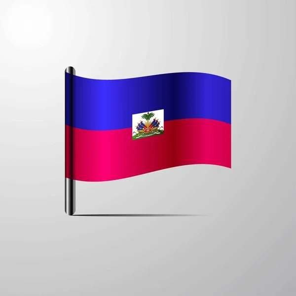 Haiti Sventola Vettore Progettazione Bandiera Brillante — Vettoriale Stock