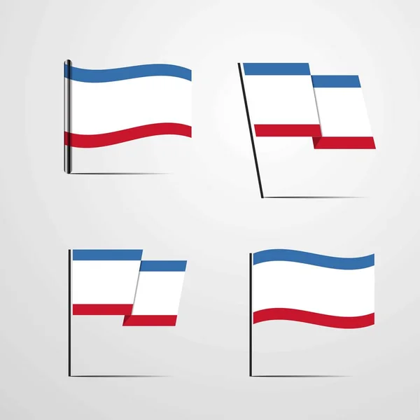 Icono Bandera Crimea Vector Ilustración — Vector de stock