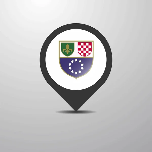 Bosny Hercegoviny Mapa Pin — Stockový vektor