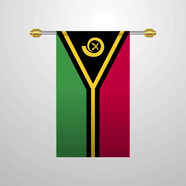Bandera Colgante Vanuatu Ilustración Vectorial — Archivo Imágenes Vectoriales