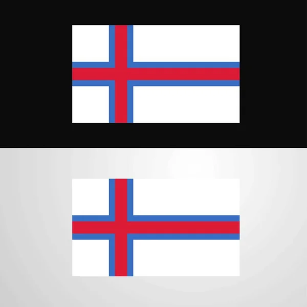 Färöer Inseln Flagge Banner Design — Stockvektor