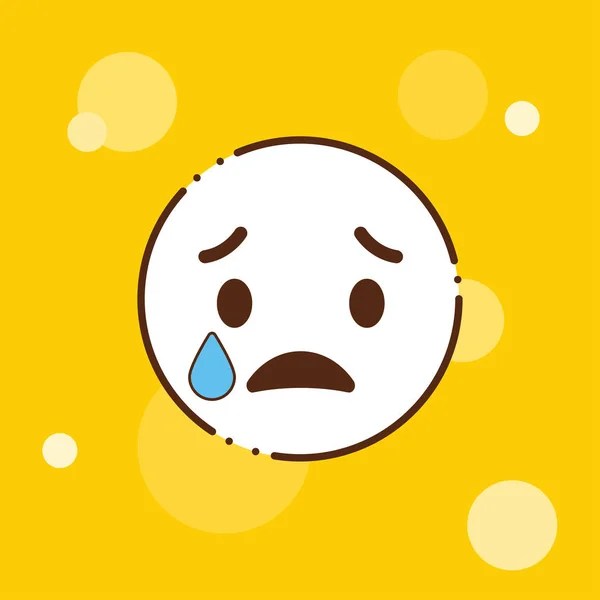 Vettore Progettazione Icona Emoji Triste — Vettoriale Stock