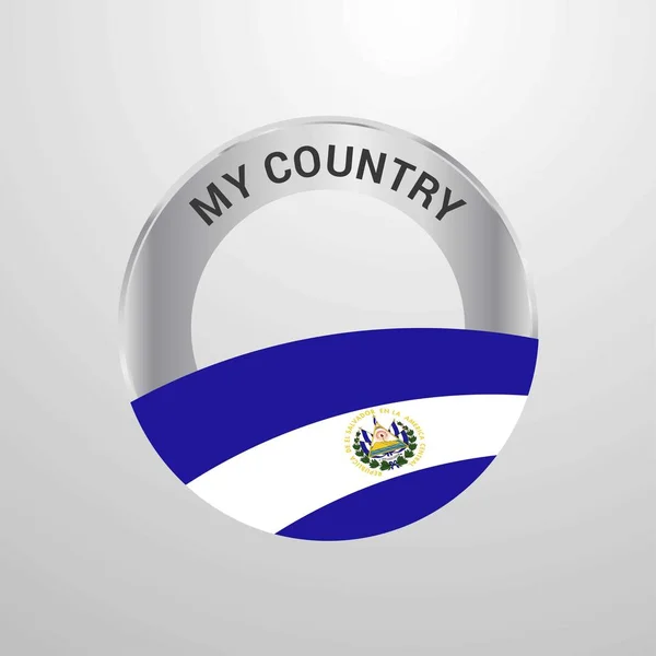 Salvador Mio Paese Bandiera — Vettoriale Stock