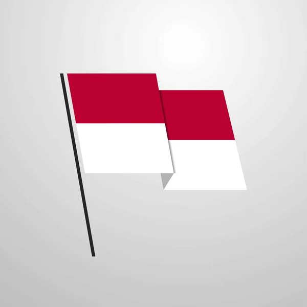 Indonesië Vlag Pictogram Vectorillustratie — Stockvector