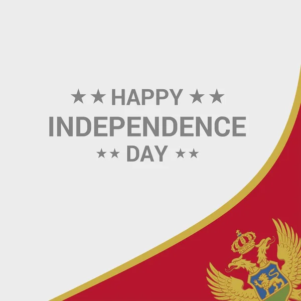 Montenegro Día Independencia Tipografía Diseño Vector Ilustración — Vector de stock