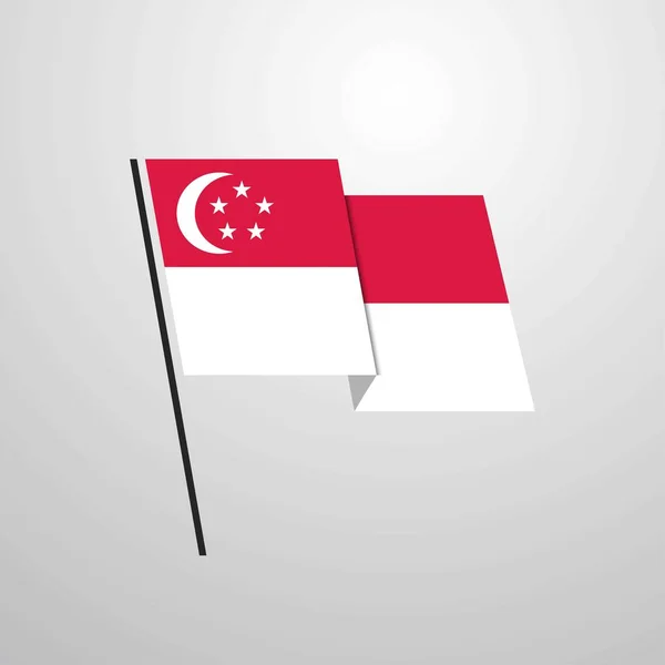 Icono Bandera Singapur Vector Ilustración — Vector de stock