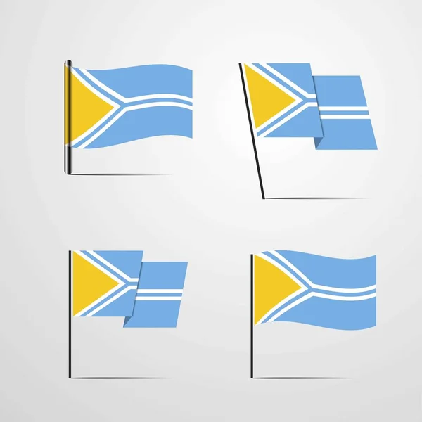 Tuva Flagge Symbol Vektor Illustration — Stockvektor