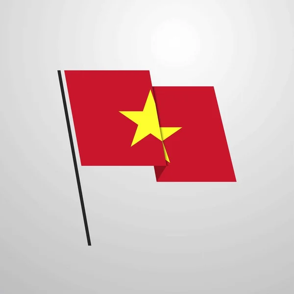 Vietnámi Zászló Ikon Vektoros Illusztráció — Stock Vector