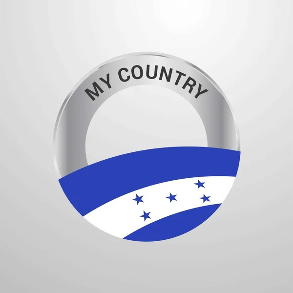 stock vector Honduras My Country Flag badge