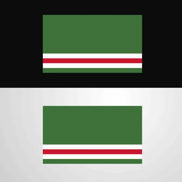 Czeczeńska Republika Lchkeria Flaga Banner Design — Wektor stockowy