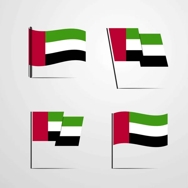 Icono Bandera Los Emiratos Árabes Unidos Vector Ilustración — Vector de stock