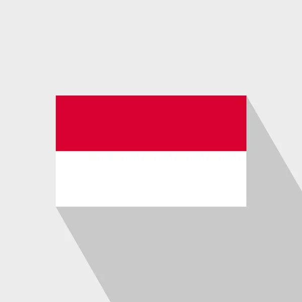 Bandeira Mônaco Vetor Design Long Shadow — Vetor de Stock