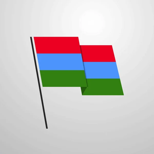 Icono Bandera Karelia Vector Ilustración — Vector de stock