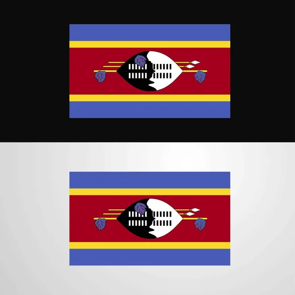 スワジランドの国旗バナー デザイン — ストックベクタ
