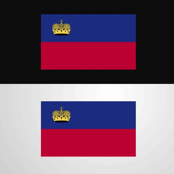 Liechtenstein Fahnenbanner Design — Stockvektor