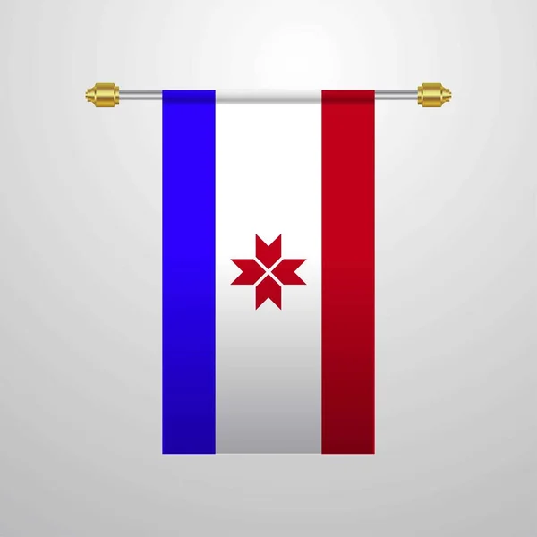 Σημαία Κρεμασμένη Διανυσματική Απεικόνιση — Διανυσματικό Αρχείο