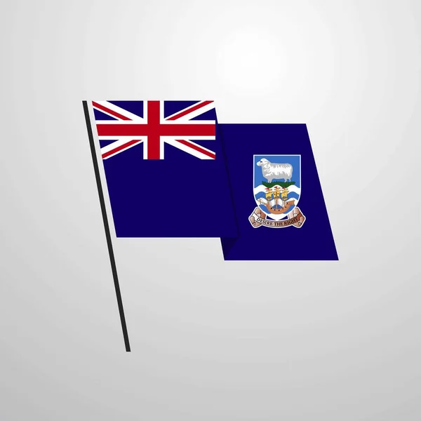 Νήσοι Φώκλαντ Σημαία Εικονίδιο Εικονογράφηση Διάνυσμα — Διανυσματικό Αρχείο