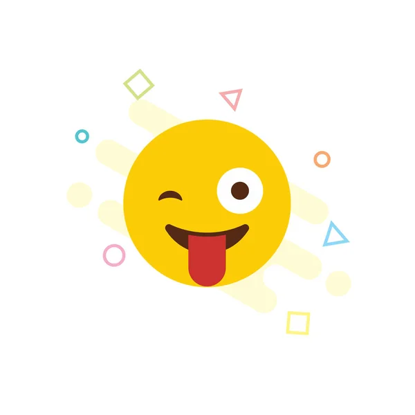 Design Ícone Emoji Impertinente Ilustração Vetorial Colorido — Vetor de Stock