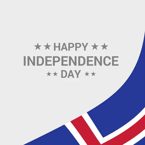 Islandia Día Independencia Tipografía Diseño Vector Ilustración — Archivo Imágenes Vectoriales