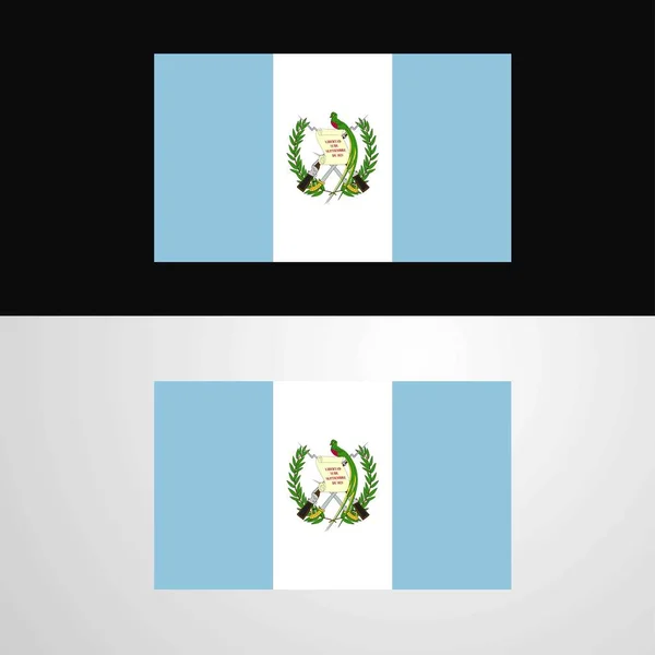 危地马拉国旗旗帜设计 — 图库矢量图片
