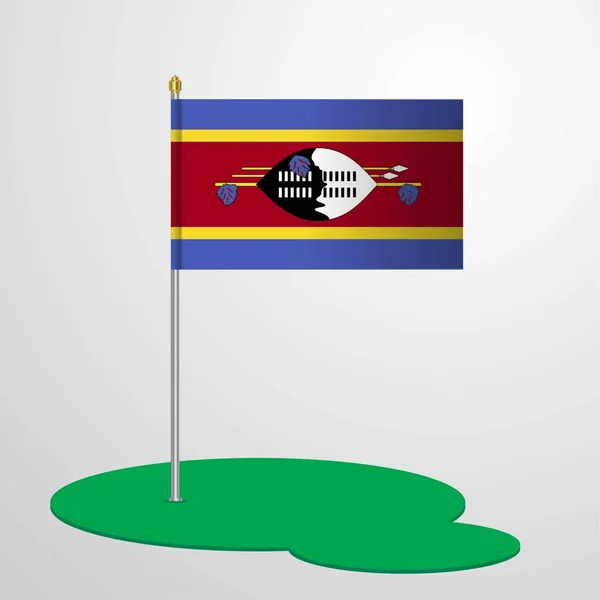 Флаг Свазиленда Векторная Иллюстрация — стоковый вектор