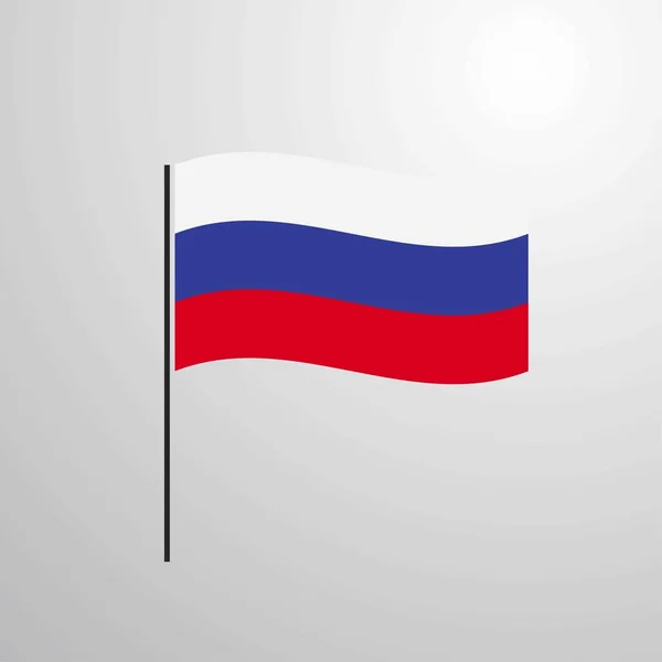 Rusia Ondeando Bandera Ilustración Vectorial — Archivo Imágenes Vectoriales