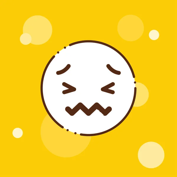 Design Ícones Emoji Triste Ilustração Vetorial Colorida — Vetor de Stock