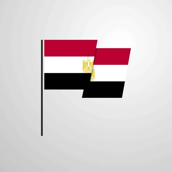 埃及挥舞旗帜设计向量 — 图库矢量图片