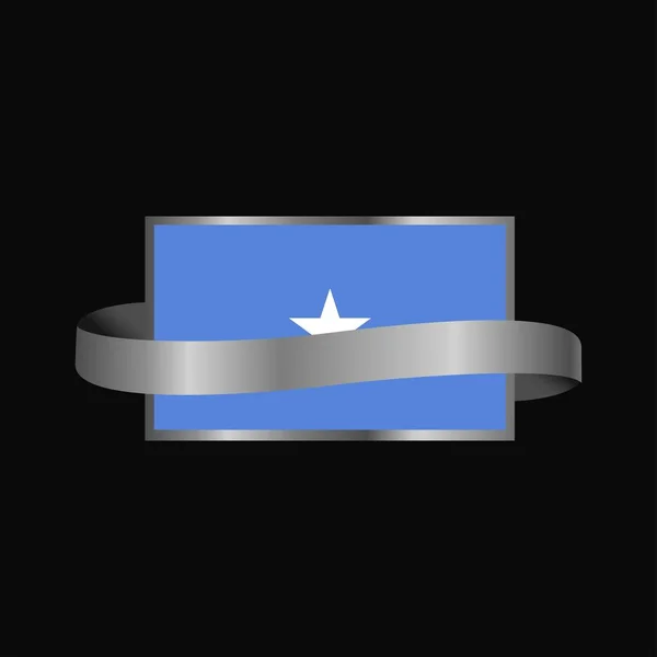 Somalië Vlag Lint Banner Ontwerp — Stockvector