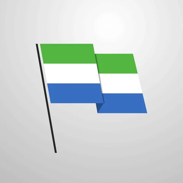 Sierra Leone Flag Icon Vektor Illustration — Stockvektor