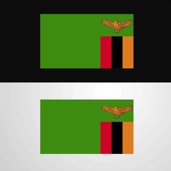 Zambia Flag Banner Design — Stock Vector