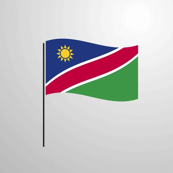 Namibia Ondeando Bandera Ilustración Vectorial — Archivo Imágenes Vectoriales