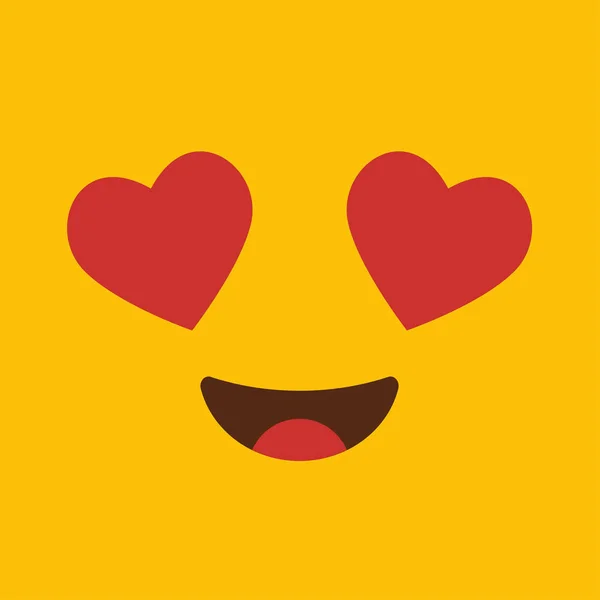 Liebe Emoji Symbol Design Vektor — Stockvektor