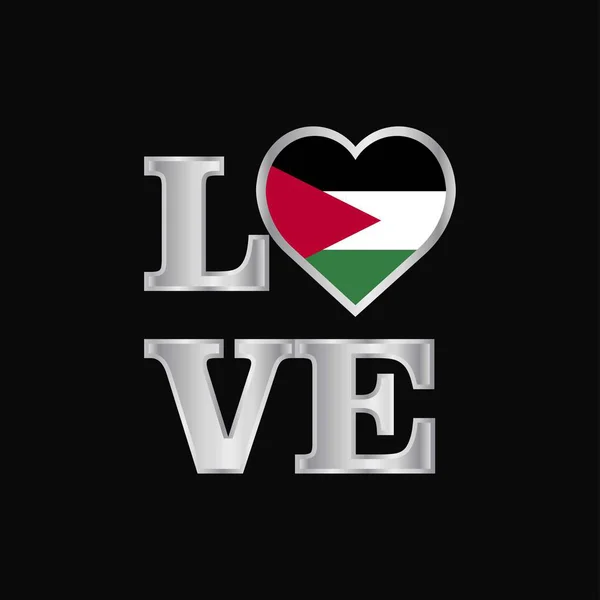 Miłość Jordan Flaga Wektor Piękny Napis Typografia — Wektor stockowy