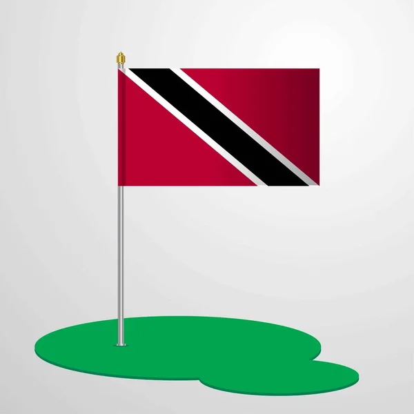 Fahnenmast Von Trinidad Und Tobago — Stockvektor