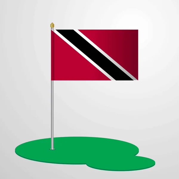 Trinidad Tobago Bandeira Pólo —  Vetores de Stock