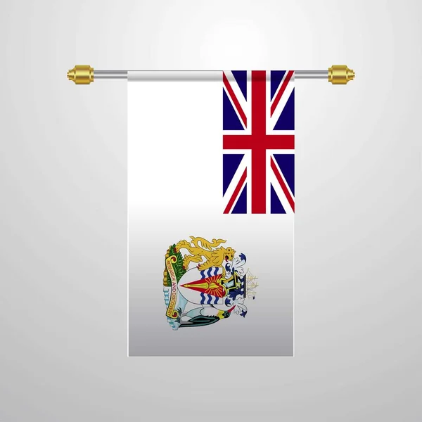 Bandera Colgante Del Territorio Antártico Británico — Archivo Imágenes Vectoriales