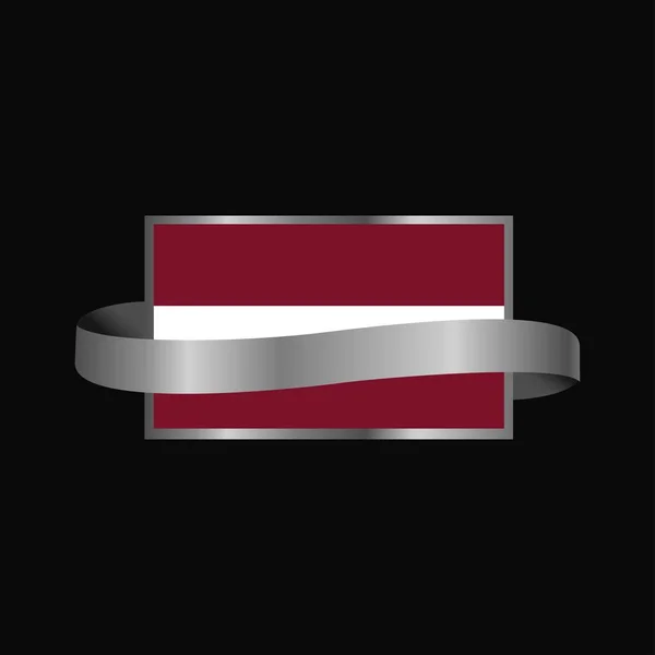 Letland Vlag Ontwerp Van Banner Van Het Lint — Stockvector