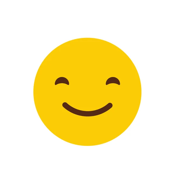 Design Ícone Emoji Sorridente Ilustração Vetorial Colorida — Vetor de Stock