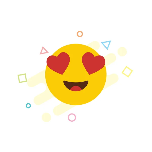 Αγάπη Emoji Εικονίδιο Σχεδιασμός Διάνυσμα — Διανυσματικό Αρχείο