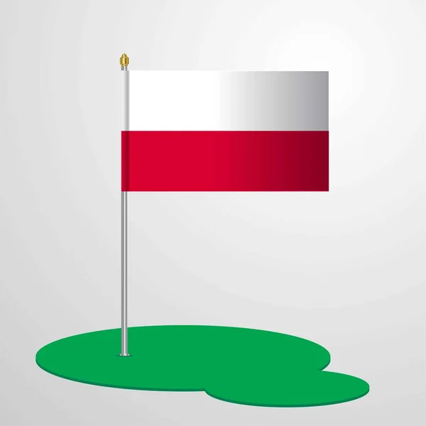 Polonia Bandera Polo Vector Ilustración — Archivo Imágenes Vectoriales